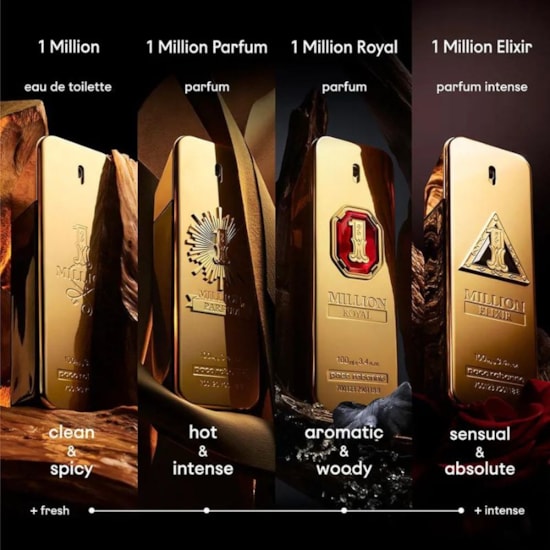 Amostra Perfume 1 Million Elixir - Paco Rabanne - Masculino - Eau de Parfum Intense - 2ml Amostra Perfume 1 Million Elixir - Paco Rabanne - Masculino - Eau de Parfum Intense - 2ml