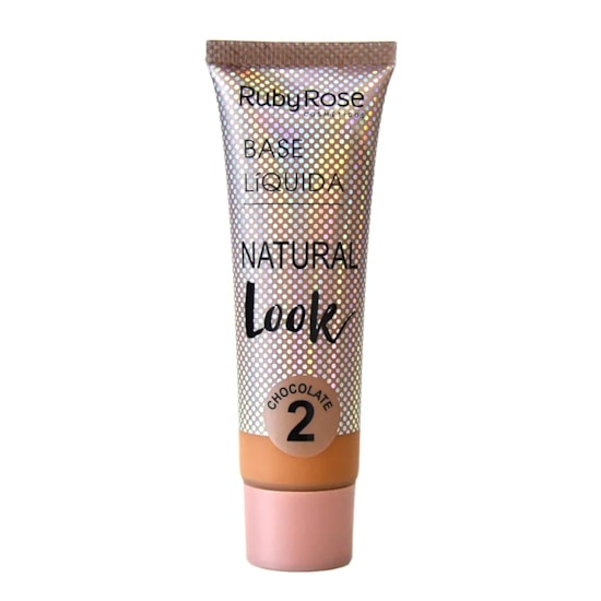 Base Líquida Natural Look Chocolate Ruby Rose - 29ml Base Líquida Natural Look Chocolate Ruby Rose - 29ml