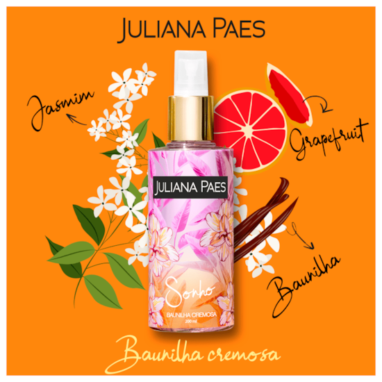 Body Splash Sonho - Juliana Paes - 200ml Body Splash Sonho - Juliana Paes - 200ml