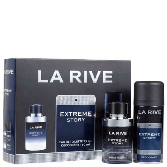 Conjunto Extreme Story - La Rive - Masculino - Perfume 75ml + Desodorante 150ml Conjunto Extreme Story - La Rive - Masculino - Perfume 75ml + Desodorante 150ml