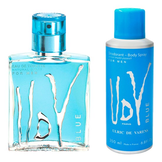 Conjunto UDV Blue - Ulric de Varens - Masculino - Perfume 100ml + Desodorante 200ml