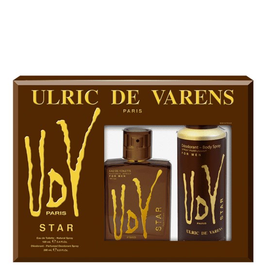 Conjunto UDV Star - Ulric de Varens -  Masculino - Perfume 100ml + Desodorante 200ml
