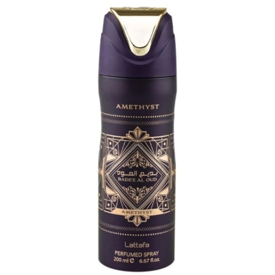 Desodorante Spray Perfume Bade'e Al Oud Amethyst - Lattafa - Unissex - 200ml Desodorante Spray Perfume Bade'e Al Oud Amethyst - Lattafa - Unissex - 200ml