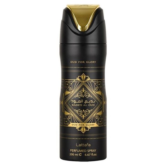 Desodorante Spray Perfume Bade’e Al Oud Oud for Glory - Lattafa - Unissex - 200ml