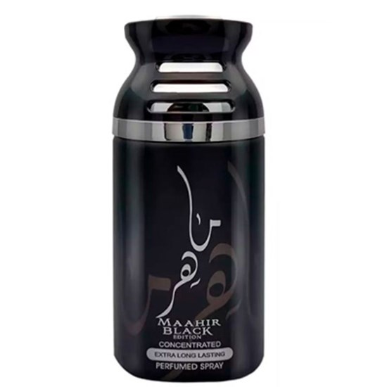 Desodorante Spray Perfume Maahir Black Edition Concentrado - Lattafa - Unissex - 250ml