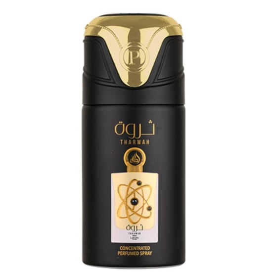 Desodorante Spray Perfume Tharwah Gold Concentrado - Lattafa - Feminino - 250ml Desodorante Spray Perfume Tharwah Gold Concentrado - Lattafa - Feminino - 250ml