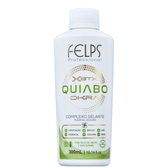 Escova Progressiva de Quiabo Xbtx Okra Complexo Selante - Felps Professional - 300ml Escova Progressiva de Quiabo Xbtx Okra Complexo Selante - Felps Professional - 300ml