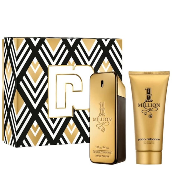 Kit 1 Million - Paco Rabanne - Masculino - Perfume 100ml + Shower Gel 100ml Kit 1 Million - Paco Rabanne - Masculino - Perfume 100ml + Shower Gel 100ml