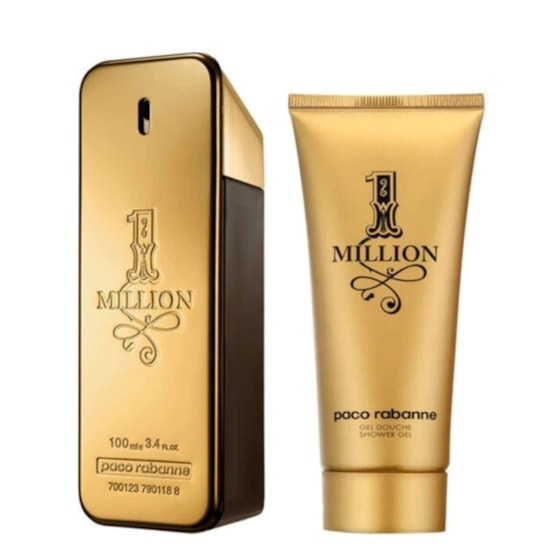 Kit 1 Million - Paco Rabanne - Masculino - Perfume 100ml + Shower Gel 100ml Kit 1 Million - Paco Rabanne - Masculino - Perfume 100ml + Shower Gel 100ml