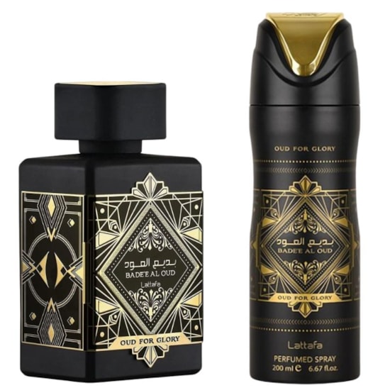 Kit Bade'e Al Oud Oud for Glory - Lattafa - Perfume + Desodorante Perfume