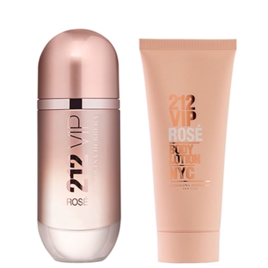 Kit Coffret 212 Vip Rosé - Carolina Herrera - Feminino - Perfume 80ml + Loção Corporal 100ml Kit Coffret 212 Vip Rosé - Carolina Herrera - Feminino - Perfume 80ml + Loção Corporal 100ml