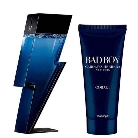 Kit Coffret Bad Boy Cobalt - Carolina Herrera - Masculino - Perfume 100ml + Shower Gel 100ml Kit Coffret Bad Boy Cobalt - Carolina Herrera - Masculino - Perfume 100ml + Shower Gel 100ml