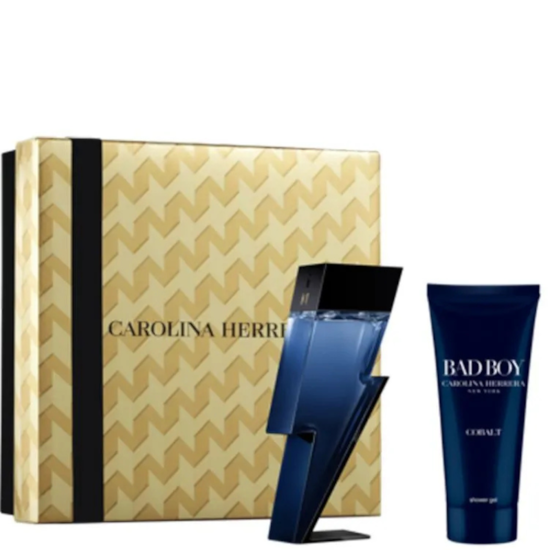 Kit Coffret Bad Boy Cobalt - Carolina Herrera - Masculino - Perfume 100ml + Shower Gel 100ml