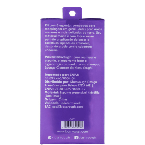 Kit de Esponjas de Maquiagem Compact Sponge - Klass Vough - 06 Unds Kit de Esponjas de Maquiagem Compact Sponge - Klass Vough - 06 Unds