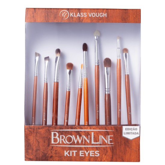 Kit de Pincéis Brown Line Eyes Edição Limitada Kit Eyes - Klass Vough - 10 Unidades Kit de Pincéis Brown Line Eyes Edição Limitada Kit Eyes - Klass Vough - 10 Unidades