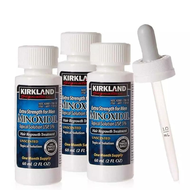 Kit Minoxidil 5% - Kirkland - 6 Frascos 60 Ml (cada)