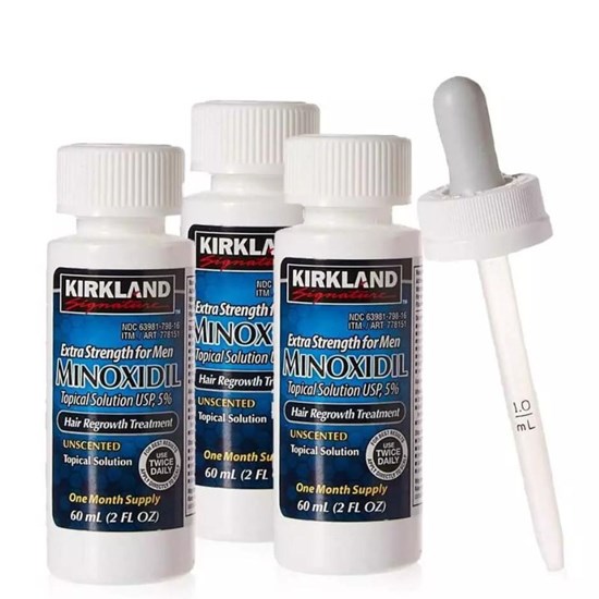 Kit Minoxidil 5% - Kirkland - 6 Frascos 60 ml (cada)