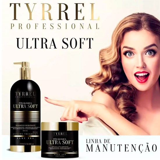 Kit Ultra Soft Manutenção Pós Química - Tyrrel Professional - Shampoo 250ml + Máscara Ultra Hidratante 250g