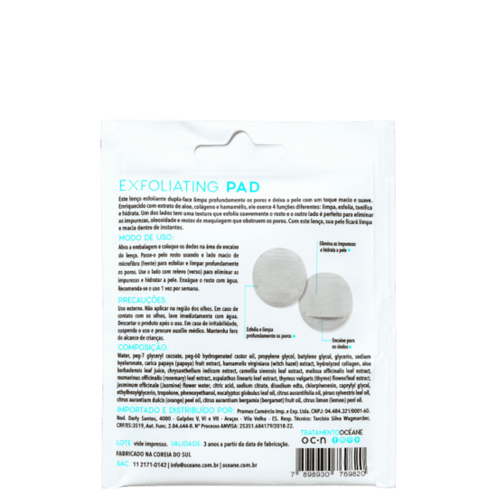 Lenço Esfoliante para Limpeza Profunda Exfoliating Pad - Océane Lenço Esfoliante para Limpeza Profunda Exfoliating Pad - Océane