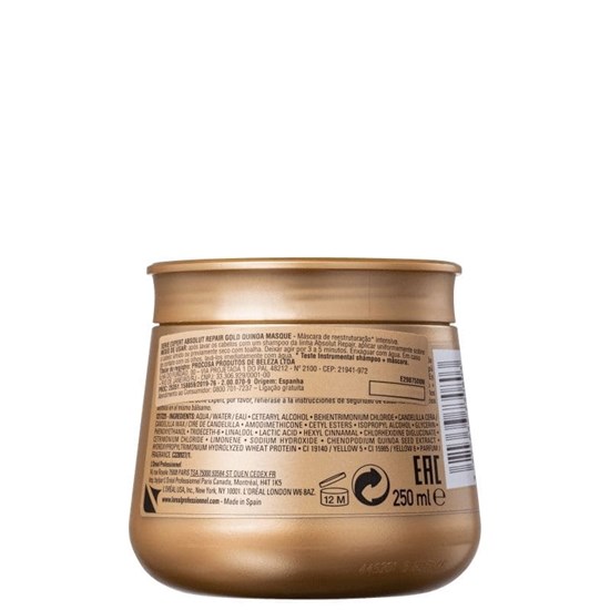 Máscara Capilar Absolut Repair Gold Quinoa + Protein - L'Oréal Professionnel - 250g