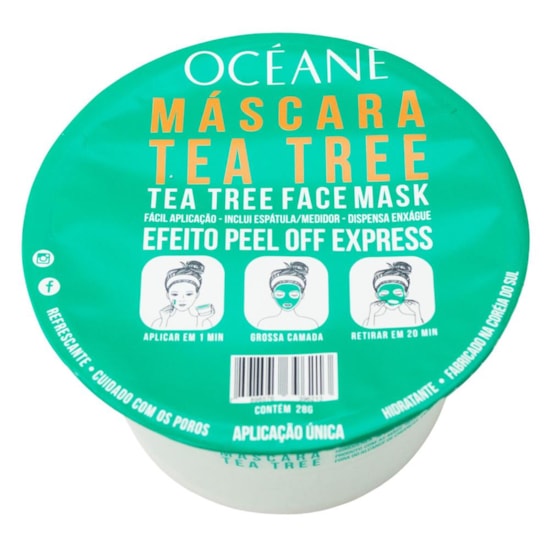 Máscara Facial Tea Tree - Océane - 28g Máscara Facial Tea Tree - Océane - 28g
