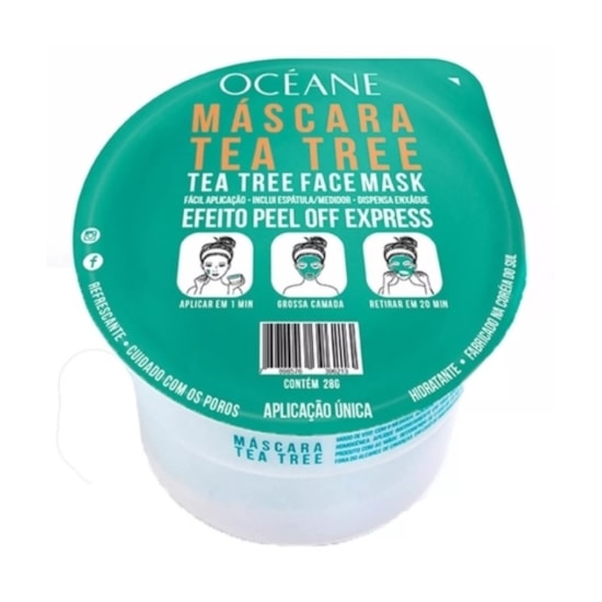 Máscara Facial Tea Tree - Océane - 28g Máscara Facial Tea Tree - Océane - 28g