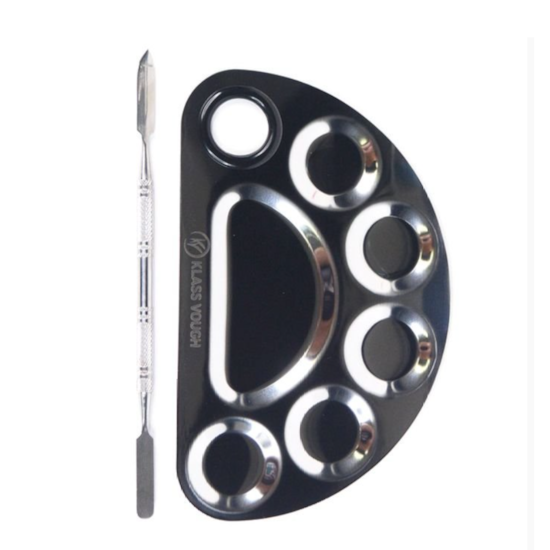 Paleta de Inox com Espátula Pro Makeup Palette - Klass Vough Paleta de Inox com Espátula Pro Makeup Palette - Klass Vough