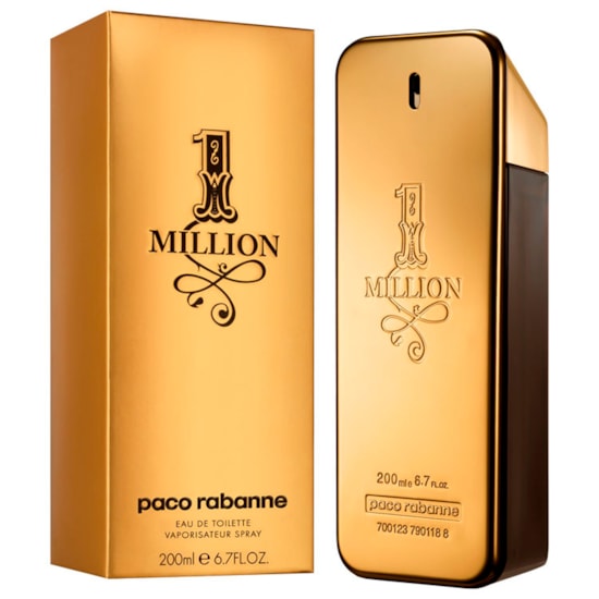 Perfume 1 Million - Paco Rabanne - Masculino - Eau de Toilette - 200ml Perfume 1 Million - Paco Rabanne - Masculino - Eau de Toilette - 200ml