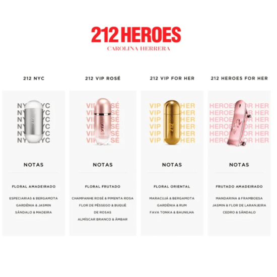 Perfume 212 Heroes for Her - Carolina Herrera - Feminino - Eau de Parfum - 50ml Perfume 212 Heroes for Her - Carolina Herrera - Feminino - Eau de Parfum - 50ml