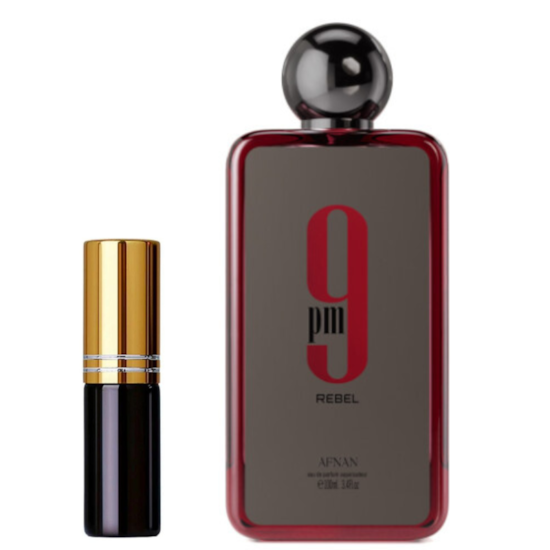 Perfume 9PM Rebel Pocket - Afnan - Unissex - Eau de Parfum - 5ml Perfume 9PM Rebel Pocket - Afnan - Unissex - Eau de Parfum - 5ml