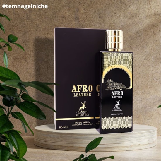 Perfume Afro Leather - Alhambra - Unissex - Eau de Parfum - 80ml Perfume Afro Leather - Alhambra - Unissex - Eau de Parfum - 80ml