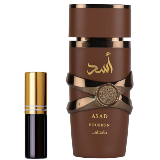 Perfume Asad Bourbon Pocket - Lattafa - Masculino - Eau de Parfum - 5ml Perfume Asad Bourbon Pocket - Lattafa - Masculino - Eau de Parfum - 5ml