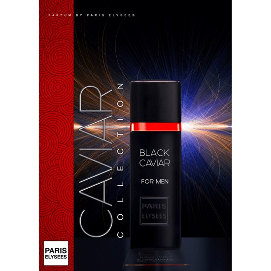 Perfume Black Caviar - Paris Elysees - Masculino - Eau de Toilette - 100ml