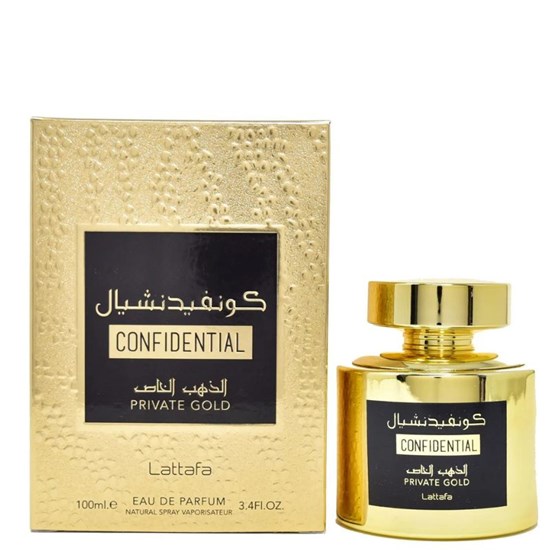 Perfume Confidential Private Gold - Lattafa - Unissex - Eau de Parfum - 100ml