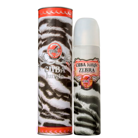 Perfume Cuba Jungle Zebra Women - Cuba Paris By Parfums Des Champs - Feminino - Eau de Parfum - 100ml Perfume Cuba Jungle Zebra Women - Cuba Paris By Parfums Des Champs - Feminino - Eau de Parfum - 100ml