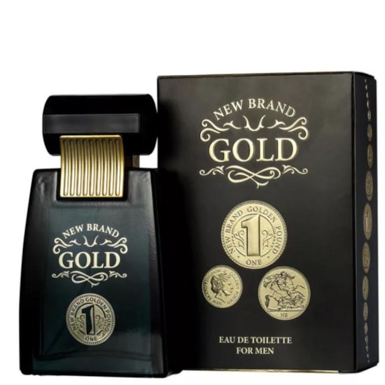 Perfume Gold - New Brand - Masculino - Eau de Toilette - 100ml Perfume Gold - New Brand - Masculino - Eau de Toilette - 100ml