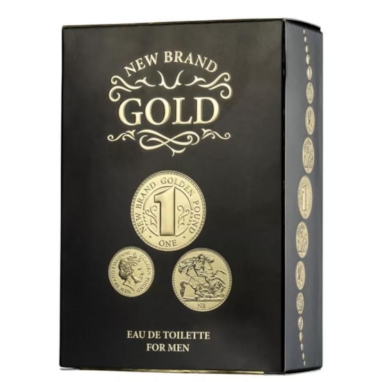 Perfume Gold - New Brand - Masculino - Eau de Toilette - 100ml Perfume Gold - New Brand - Masculino - Eau de Toilette - 100ml