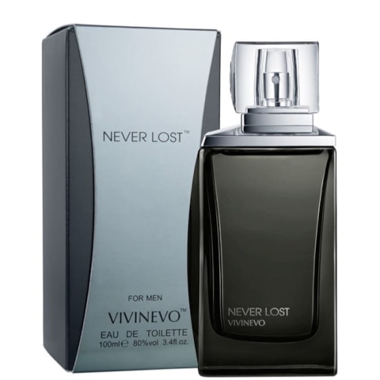 Perfume Never Lost Black - Vivinevo - Masculino - Eau de Toilette - 100ml Perfume Never Lost Black - Vivinevo - Masculino - Eau de Toilette - 100ml