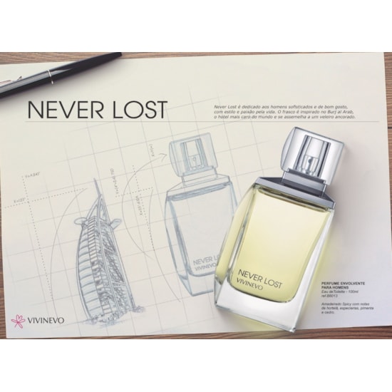 Perfume Never Lost - Vivinevo - Masculino - Eau de Toilette - 100ml Perfume Never Lost - Vivinevo - Masculino - Eau de Toilette - 100ml