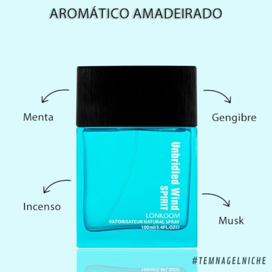 Perfume Unbridled Wind Spirit - Lonkoom - Masculino - Eau de Parfum - 100ml Perfume Unbridled Wind Spirit - Lonkoom - Masculino - Eau de Parfum - 100ml