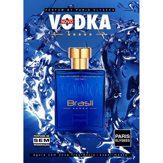 Perfume Vodka Brasil Blue - Paris Elysees - Masculino - Eau de Toilette - 100ml