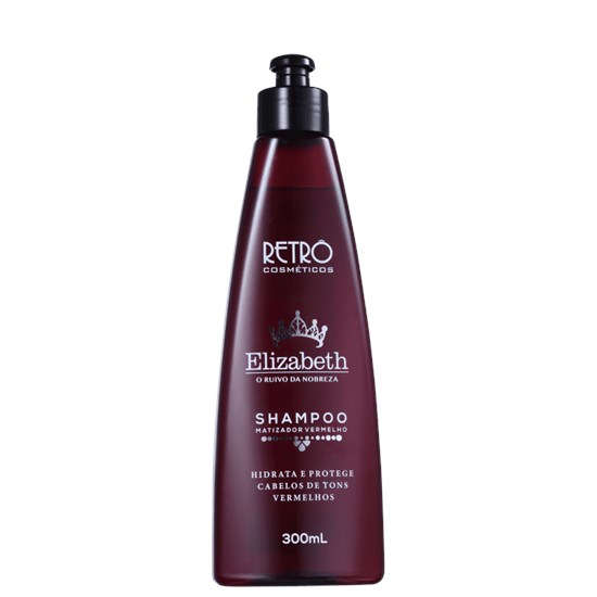 Shampoo Tons Vermelhos Red Elizabeth - Retrô Cosméticos - 300ml